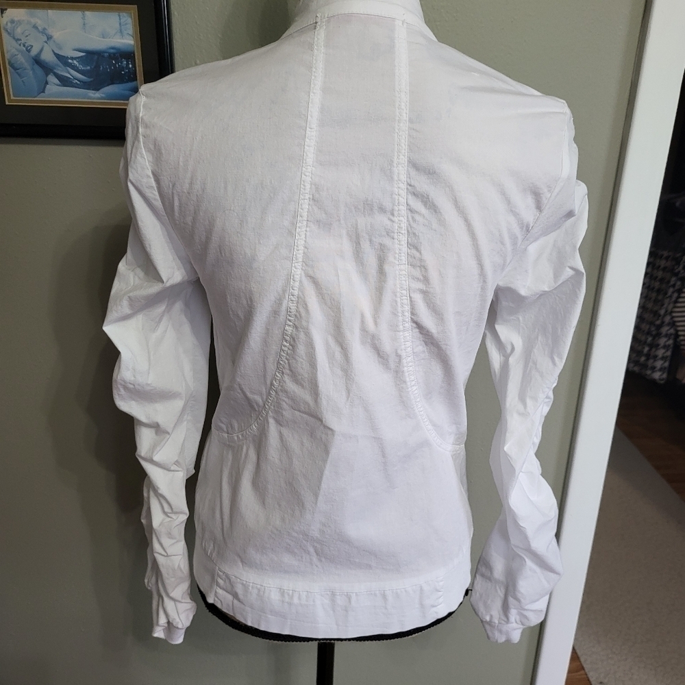 Wearables White Moto Cotton Jacket - Picture 7 of 11